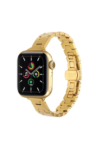 Watch Ultra 49mm Frm Krd-150 Uyumlu Metal Kordon Strap Kayış - Gold