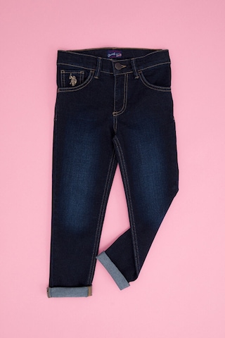 U.S. Polo Assn. Kız Çocuk Koyu Jean Pantolon 50266554-dn0023 Çok Renkli