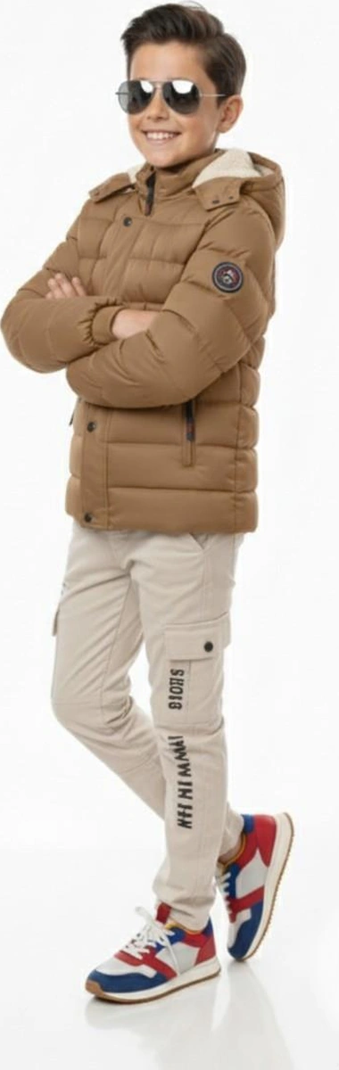 Baglan Erkek Çocuk Kapüşonlu Mont Bgl-st04885 CAMEL