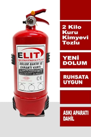 2 Kg Abc Kuru Kimyevi Tozlu Yangın Söndürme Tüpü Ve Askı Aparatı