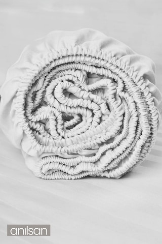 Çizgili Çift Kişilik Lastikli Çarşaf %100 Pamuk,83 Tel