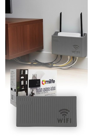 Wifi Saklama Toplama Kutusu Duvara Asılabilir Pleksi Sigorta Kutusu Gri