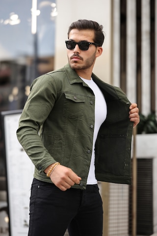 Haki Renk Erkek Kot Ceket-1453 Haki