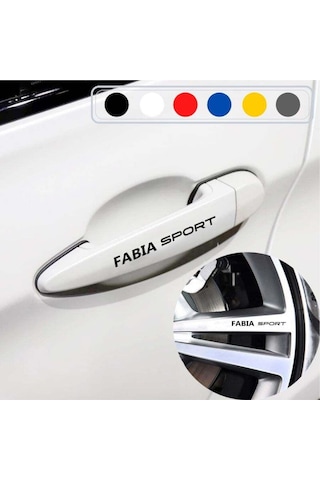 Skoda Fabia Için Kapı Kolu Ve Jant Sticker (10 Adet)