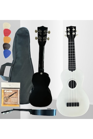 4 Telli Ukulele Beyaz Çanta Pena Tel 4 Telli Ukulele Beyaz Çanta Pena Tel