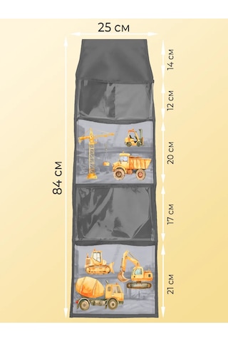 Poketun Anaokulu Dolabı İçin Şeffaf Ceplikler 478673126 Gri