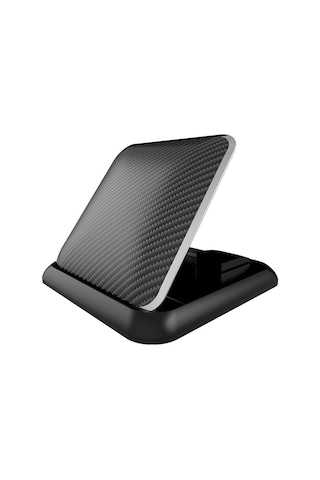 Yifomall Siyah Silikon Arabaya Telefon Tutucu, Güneşlikli Paneller İçin Navigasyon Destekli, Karbon Fiber Desenli, Kolay Kurulumlu Araç Telefon Tutucu