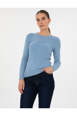 Pierre Cardin Kadın Açık Mavi Kazak /triko 50316334-vr003 Açık Mavi