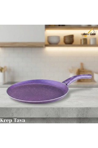 30 Cm Granit Krep Tavası - Violet Violet