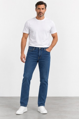 Bihan Store Erkek Slim Fit Esnek Denim Jean Pantolon Mc Clap 008-koyu Mavi