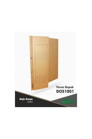 Yarım Kapak 1. Karton Dosya Kraft 100 Lü Pk