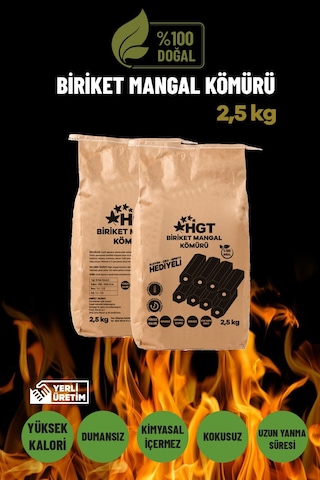 Briket Mangal Kömür %100 Doğal Kimyasal sız