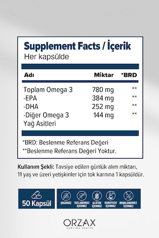 Plus Omega 3 Balık Yağı 1200 Mg 50 Kapsül
