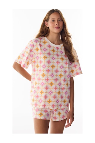 Penti Flora Çiçekli Kısa Kollu Şort Pijama Takımı Çok Renkli
