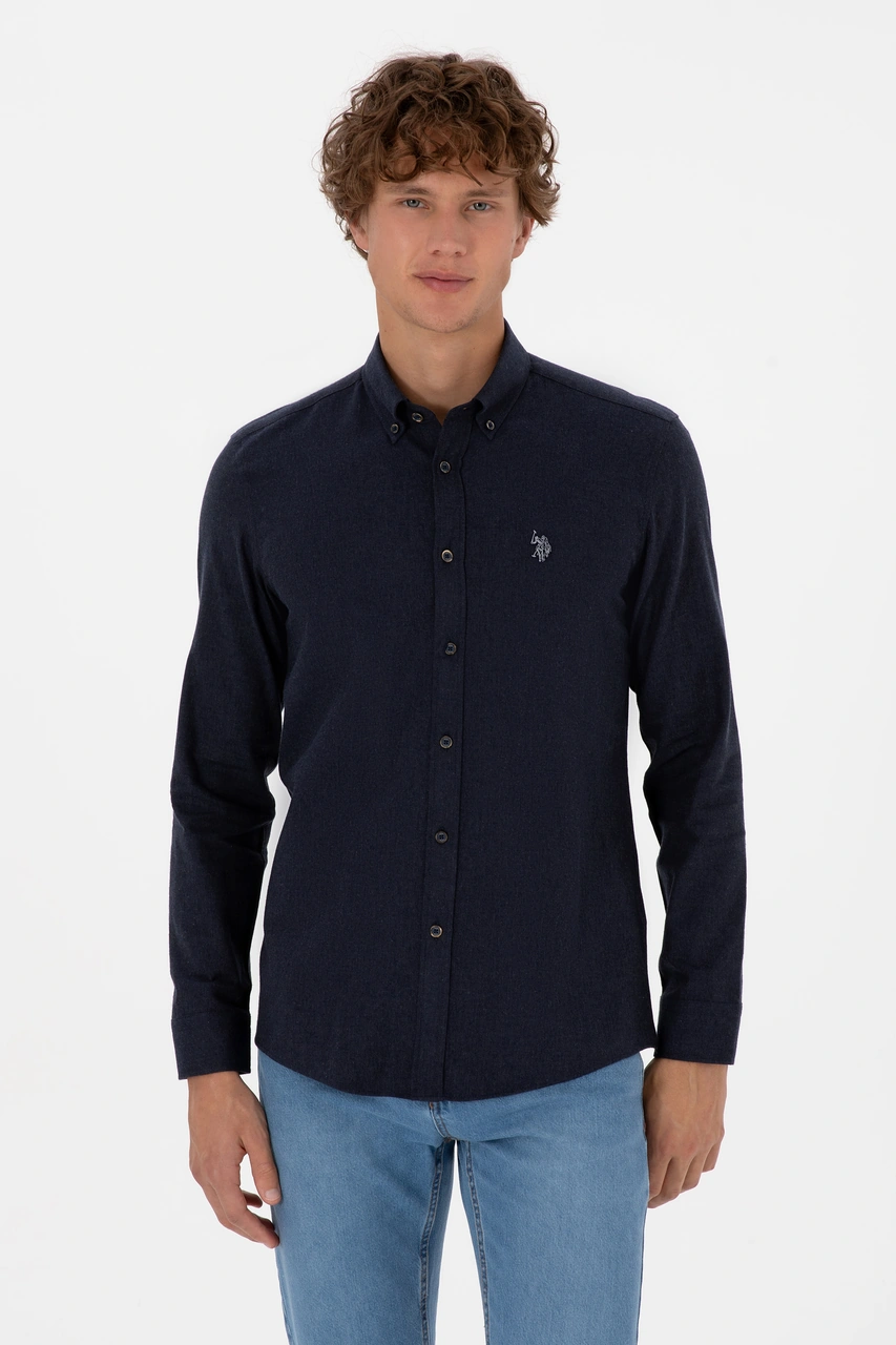 U.s. Polo Assn. Erkek Lacivert Gömlek Basic 50316721-vr033 Lacivert