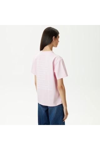 The Kooples Kadın Baskılı Bisiklet Yaka Pembe T-shırt