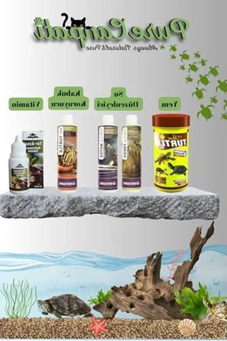 Kaplumbağa Bakımı İçin Vitamin Ve Su Düzenleyici Seti
