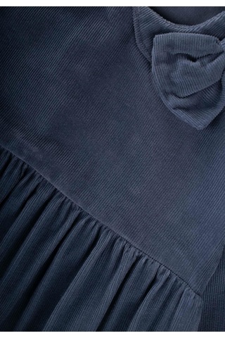 Kadife Elbise 1-8 Yaş Lacivert Lacivert