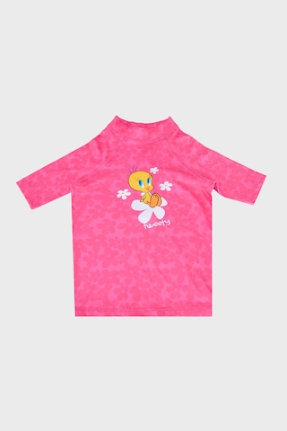 Slipstop Daisyloo Uv Korumalı Kısa Kollu Mayo T Shirt Kız Çocuk T Shirt St2612050002 Pembe
