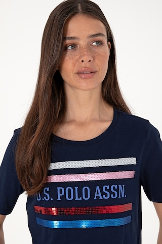 U.S. Polo Assn. Kadın Lacivert Bisiklet Yaka Tişört 50299762-VR033