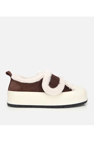 Hotiç Kadın Süet Deri Kahverengi İçi Kürklü Kalın Bantlı Spor Ayakkabı 01ayh316800a480 01ayh316800a480 Kahverengi