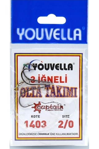 Youvella 1403 Hazır 3 İğneli Yemli Takım No:2/0