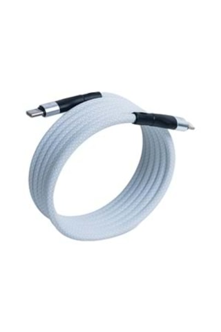 Bmlc-01 Beyaz Manyetik 1m Hızlı Şarj Kablosu Type-c - Lightning