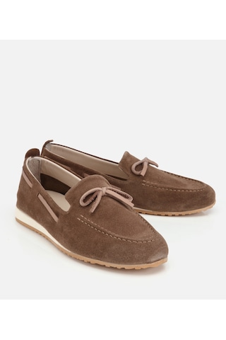 Hotiç Kadın Süet Deri Vizon Fiyonk Detaylı Günlük Loafer 01ayh320540a450 01ayh320540a450