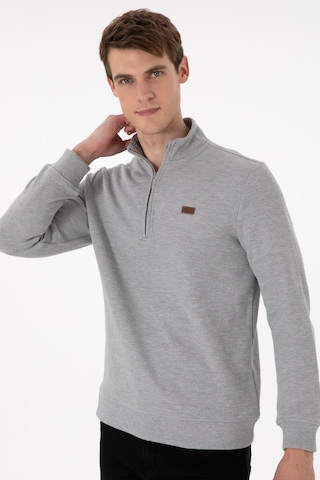 U.s. Polo Assn. Erkek Gri Melanj Sweatshirt 50298243-vr086 Gri Melanj