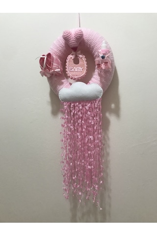 Örgü Kapı Süsü Pembe