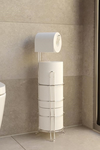 Teknotel MG093 Ayaklı Yedekli Wc Tuvalet Kağıtlık Krom