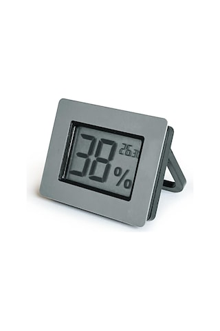 Metal Çerçeve Dijital Higrometre Termometre Nem Ölçer Humidor Puro Kutusu