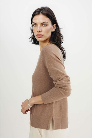 Defacto Regular Fit Bisiklet Yaka Triko Kazak C6818AX24WN Bej