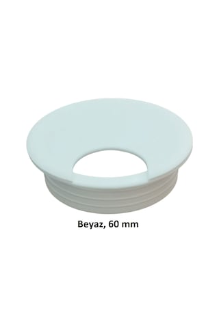Masa Üstü Kablo Kanalı Deliği Kapağı Beyaz Masa Kapağı 6 Cm 5 Adet