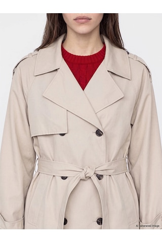 Lc Waikiki Lcw Modest Bej Kuşaklı Kadın Gabardin Trençkot Beıge