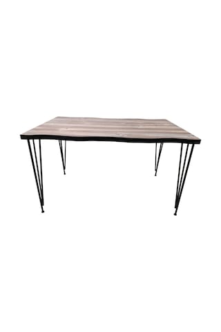 Evimeaksesuar Eko 86 X 130 Cm Kütük Desenli Sabit Tel Masa(Mutfak&Cafe Masası)