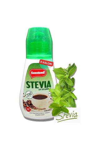 Sweetwell Stevia Sıvı Tatlandırıcı Sıfır Kalori 200 ML