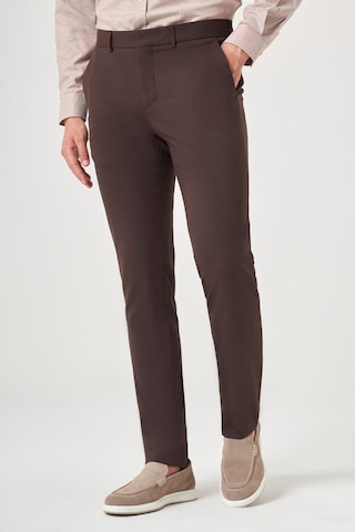 İmza Kahverengi Yan Cep Slim Fit Esnek Chino Pantolon 1003260154