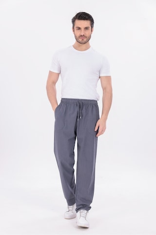 Blayn Jeans Erkek Haki Jogger Pantolon Beli Lastikli Bağcıklı %100 Pamuk Keten Baggy Rahat Günlük Pantolon Antrasit