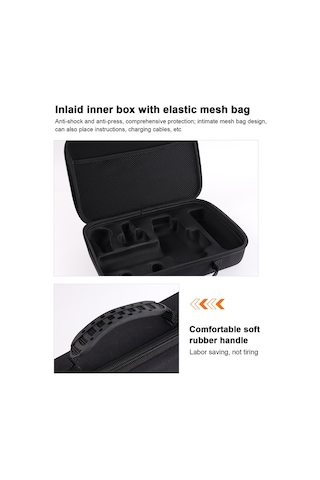 Taşınabilir Masaj Tabancaları Saklama Çantası Eva + W15167 Siyah