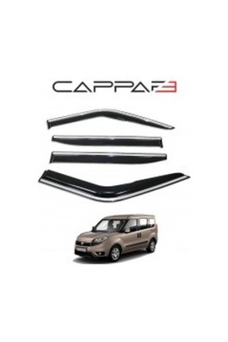Fiat Doblo 2015-2022 Yıl Aralığı Uyumlu Cam Rüzgarlığı Kromlu 4 Parça
