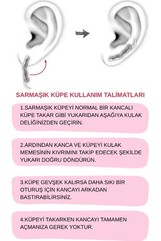925 Ayar Rodyum Gezegen Yatay Sarmaşık Gümüş Küpe Re10207 Gümüş