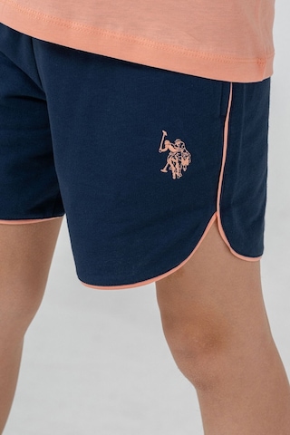 U.s. Polo Assn. Kız Çocuk Turuncu Şort Takım Turuncu