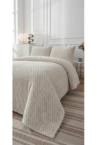 Soft Arya Çift Kişilik Yatak Örtüsü 260x240 Krem
