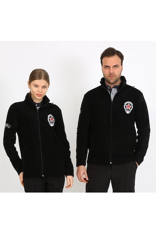 Özel Güvenlik Nakışlı Polar Mont Unisex Kalıptır Siyah
