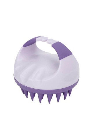 Koodmax Premium Yumuşak Duş Tarağı Yumuşak Silikon Saç Yıkama Saç Derisi Masaj Tarağı - Mor