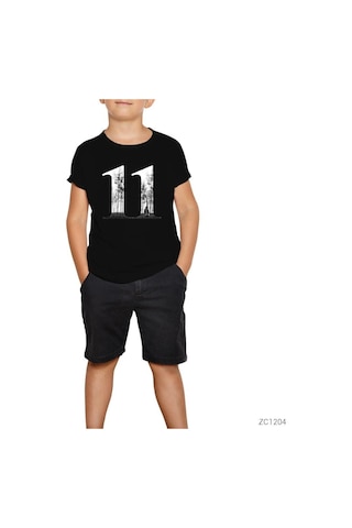 Stranger Things Eleven Siyah Çocuk Tişört (237393910) Beyaz