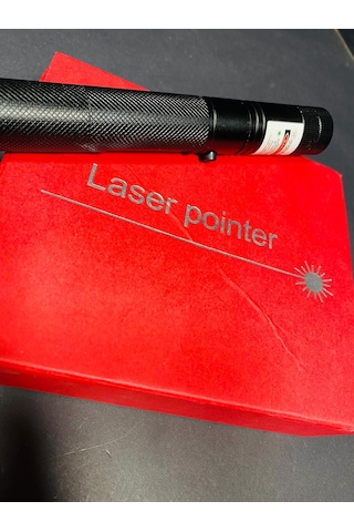 Yeşil Lazer Pointer 15km Şarjlı Kutusunda Siyah