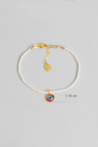 Akdeniz İncisi 18 Ayar Sarı Altın Kaplama 18 Cm Gümüş Bileklik Diğer