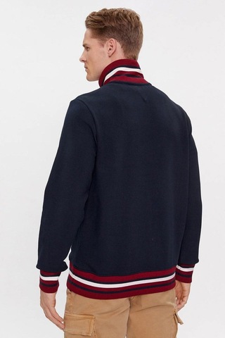 Tommy Hilfiger Ön Fermuarlı Erkek Sweat Lacivert